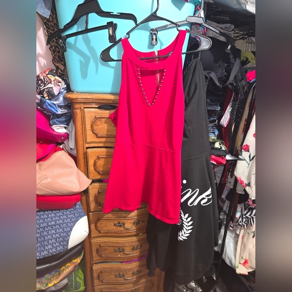 Nwot TORRID 2X Ponte Studded Peplum Top - Picture 3 of 5